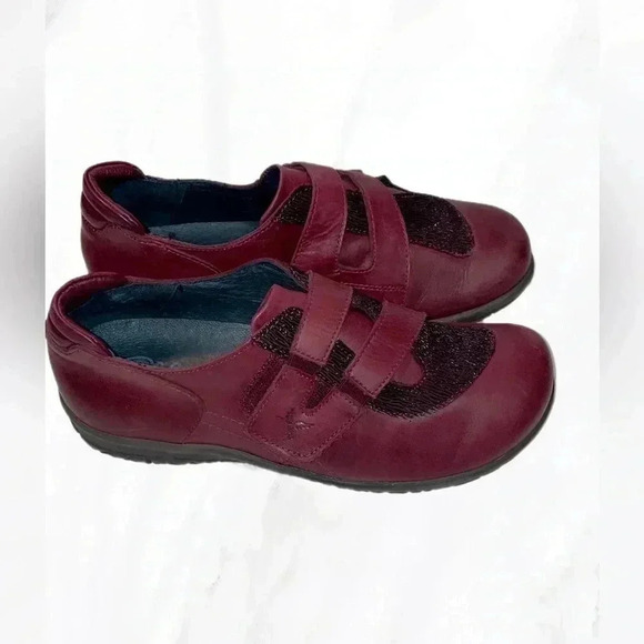 Portofino “ Berenjena Stretch“ orthodox friendly burgundy leather shoes 7 - Picture 3 of 5